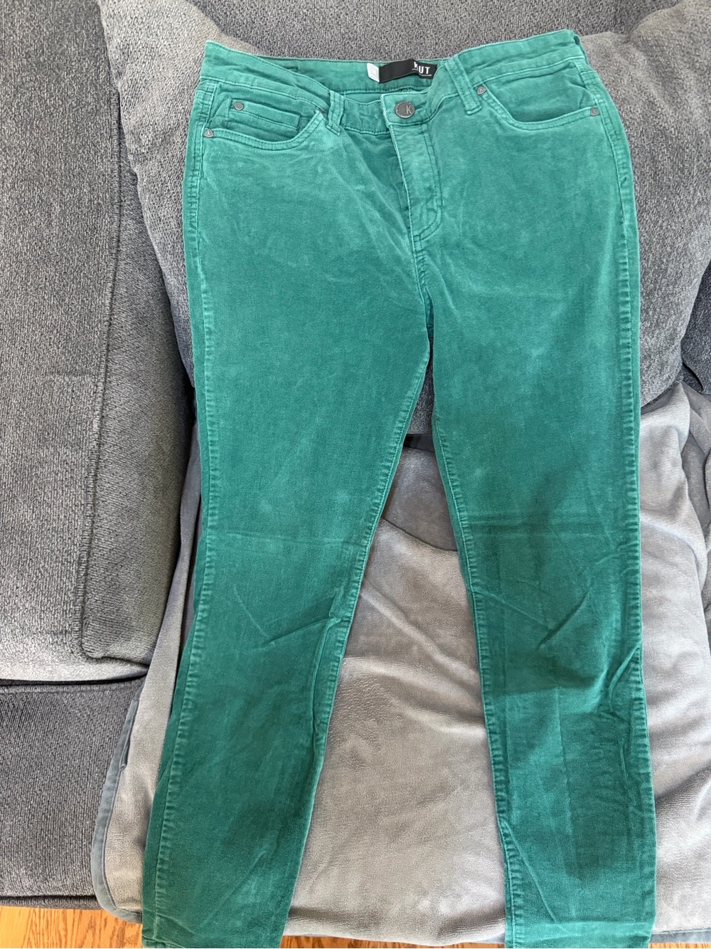 Kut from the Kloth Emerald Green Skinny Corduroy Jeans